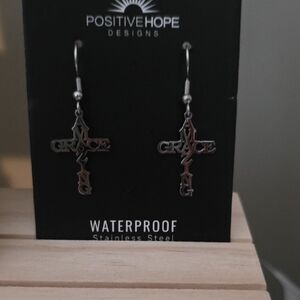 Positive Hope Designs Grace Cross Earrings